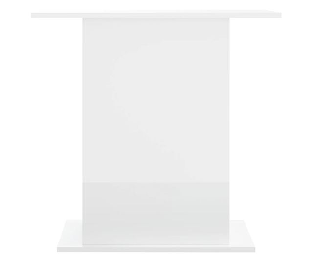Поддръжка за аквариум, бял екстра гланц, 36x75x72,5 см, обработено дърво