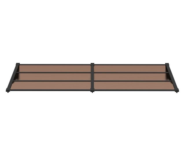 Ajtbaldachin, fekete, 239x90 cm, polikarbont