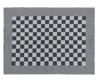 Prosoape de bucătărie 10 buc. negru și alb 50x70 cm bumbac