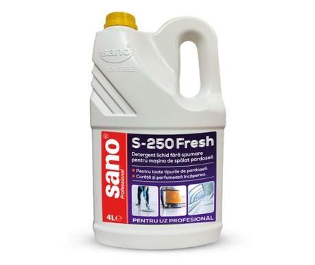 Detergent lichid fara spumare pentru masina de spalat pardoseli, Sano S-250, 4L