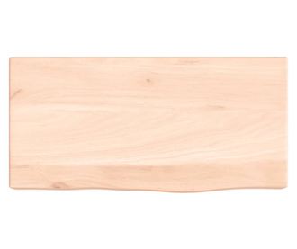Falra szerelhet polc, 40x20x6 cm, kezeletlen tmr tlgyfa