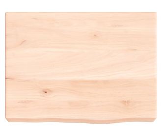 Falra szerelhet polc, 40x30x6 cm, kezeletlen tmr tlgyfa