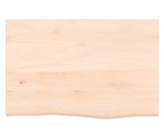 Falra szerelhet polc, 60x40x2 cm, kezeletlen tmr tlgyfa