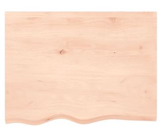 Falra szerelhet polc, 80x60x6 cm, kezeletlen tmr tlgyfa