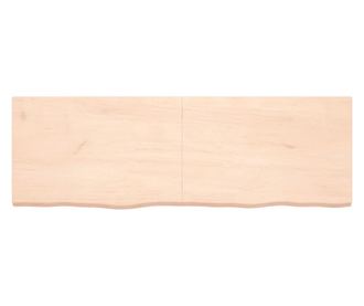 Falra szerelhet polc, 180x60x6 cm, kezeletlen tmr tlgyfa