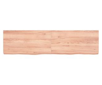 Vilgosbarna fali polc 120x30x6 cm, kezelt tmr tlgyfa