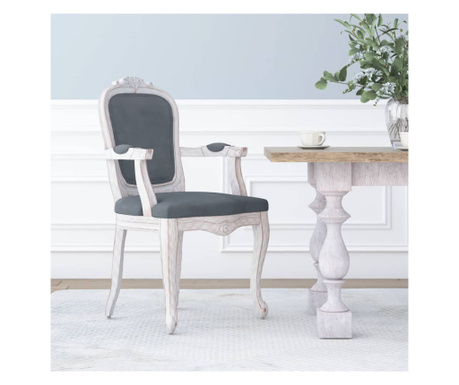 Трапезни столове, сиви, 62x59.5x100.5 см, кадифе