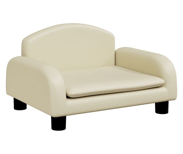 Dječja sofa, krem, 50x40x30 cm, eko koža