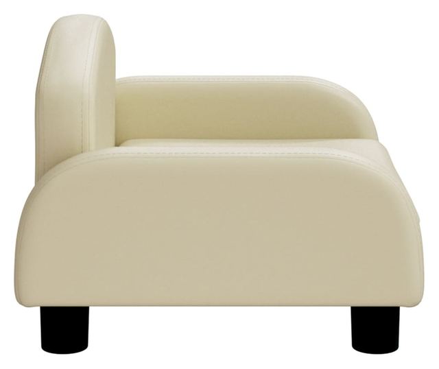 Dječja sofa, krem, 50x40x30 cm, eko koža