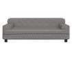 Dječja sofa, siva, 90x53x30 cm, eko koža