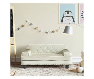 Dječja sofa, krem, 70x45x30 cm, baršun
