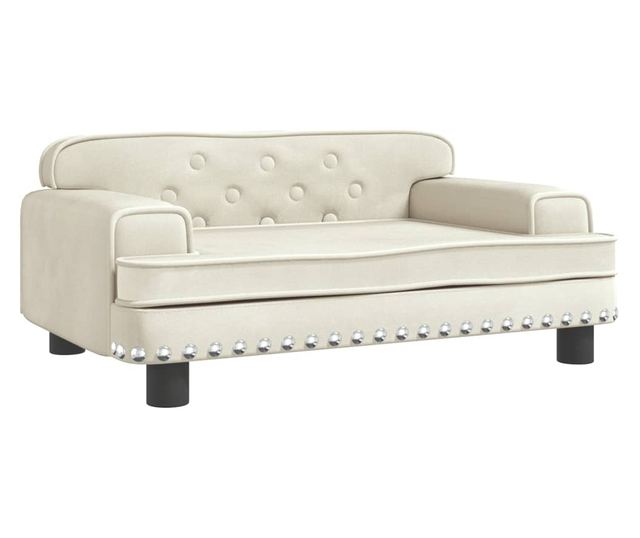 Dječja sofa, krem, 70x45x30 cm, baršun