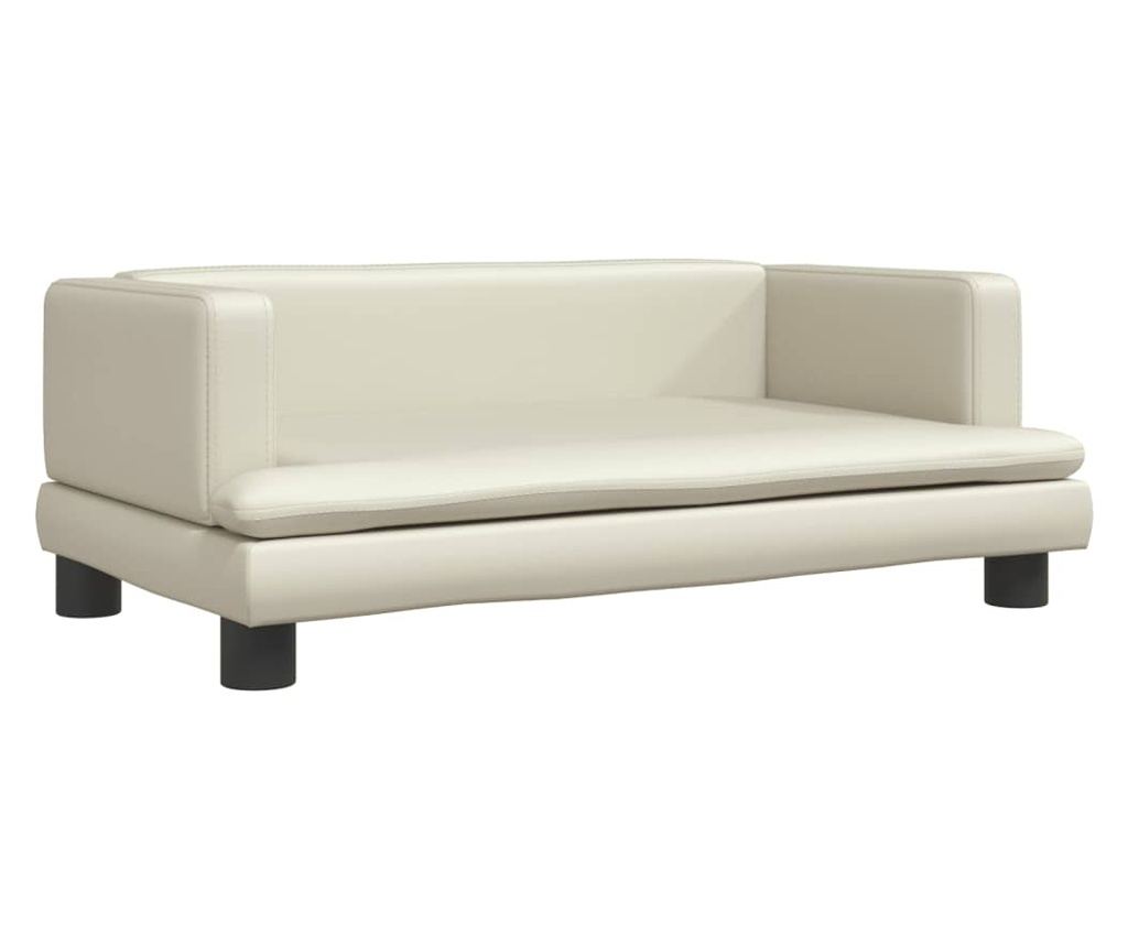Dječja sofa, krem, 80x45x30 cm, eko koža - 2