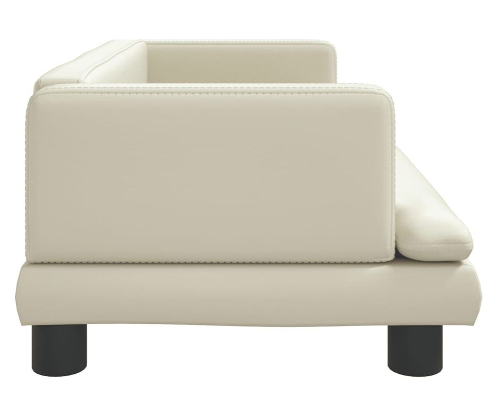 Dječja sofa, krem, 80x45x30 cm, eko koža - 4