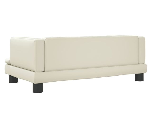 Dječja sofa, krem, 80x45x30 cm, eko koža