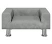 Dječja sofa, svijetlosiva, 50x40x26,5 cm, baršun