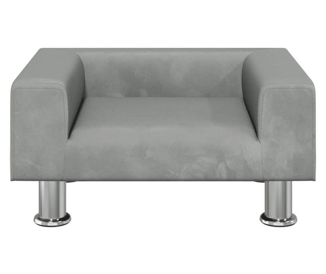 Dječja sofa, svijetlosiva, 50x40x26,5 cm, baršun