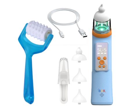 Aspirator Nazal Electric BBK® Pentru Bebelusi si Copii, Ultra Silentios cu 5 Trepte de Aspiratie si 3 Dimensiuni de Varfuri din