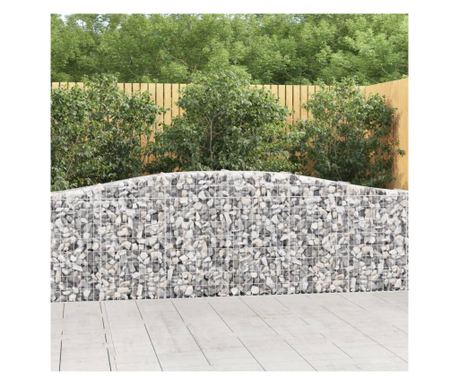 Καλαθόσχημοι Κλωβοί Γαβιόνια 8 τεμ., 400x30x80/100 εκ., Γαλβανισμένος Σίδηρος