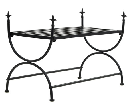 Bancă în stil vintage, negru, metal, 83x42x55 cm