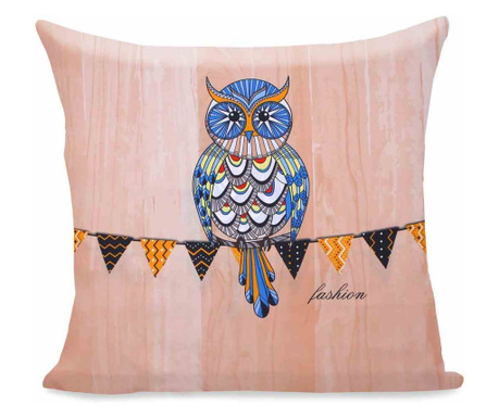 Husa perna decorativa Owls, 80 x 80 cm, multicolor