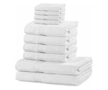 Set prosoape din bumbac 100% Marina, 525 g/m2, 270x140+450x100+430X50 cm, alb, 10 buc