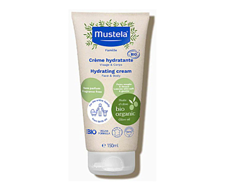 Crema hidratanta pentru fata si corp Mustela, certificata BIO, 150 ml