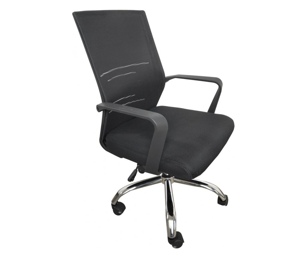 AURORA Ergonomski uredski stolac, mrežasti, crni - 2