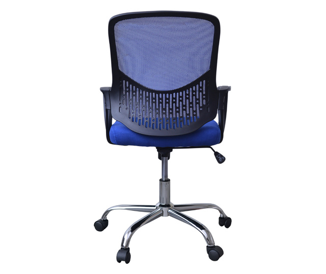 Scaun de birou ergonomic GRAVO, Albastru, Mesh/Textil