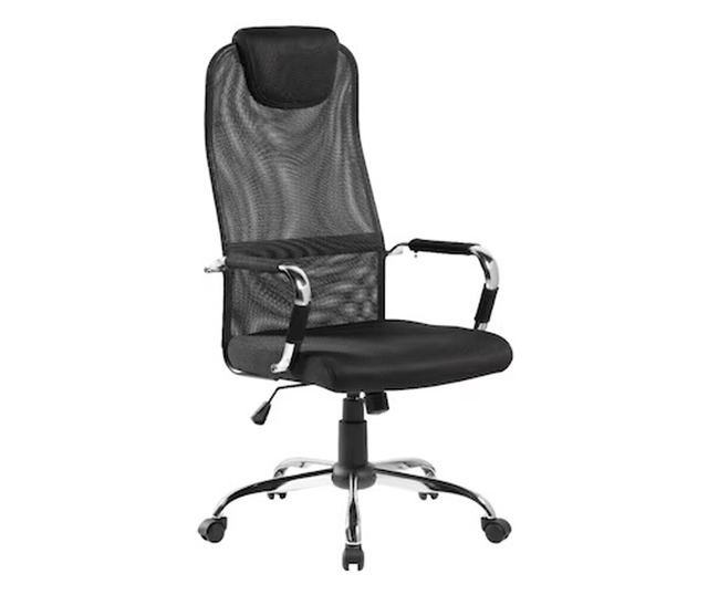 Stolac za ured SIDNEY s integriranim spremnikom, mrežasti, crni