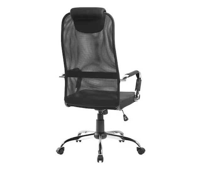 Stolac za ured SIDNEY s integriranim spremnikom, mrežasti, crni