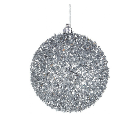 Komplet 24 srebrnih okraskov za božično drevo 10 cm