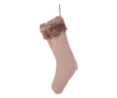 Set 4 darilnih nogavic božično rjav tekstil 25x45 cm