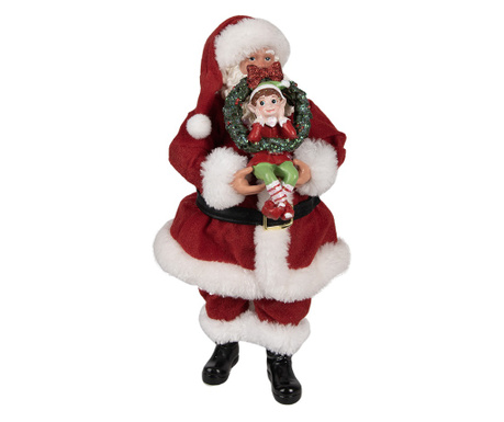 Figurica Djeda Božićnjaka i vilenjaka 16x8x28 cm