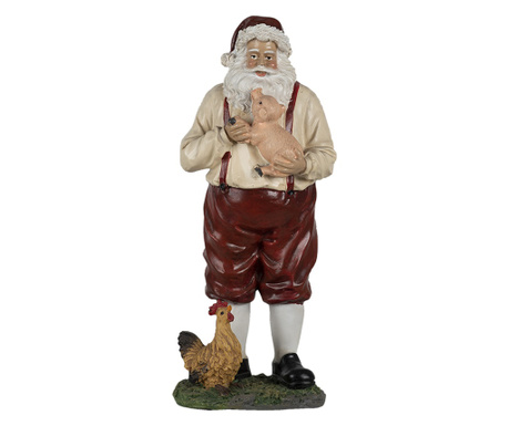 Raznobojna figurica Djeda Mraza od poliresina 11x9x27 cm