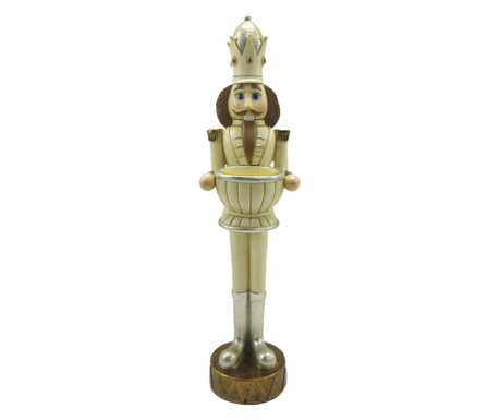 Figurina Spargatorul de Nuci cu suport lumanare bej maro 9x7x30 cm