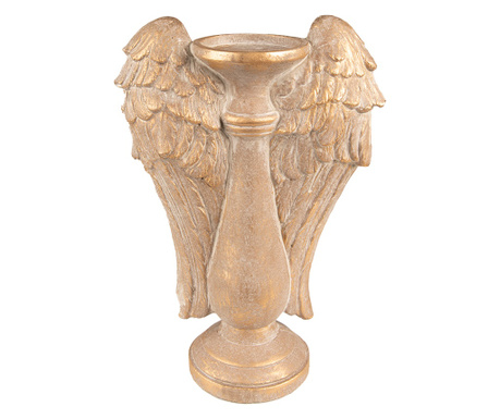 Свещник Angel Wings златен камък 24x12x33 см