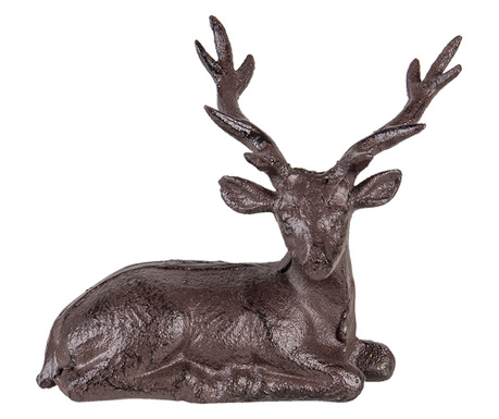 Figurica severnega jelena iz rjavega železa 15x9x15 cm