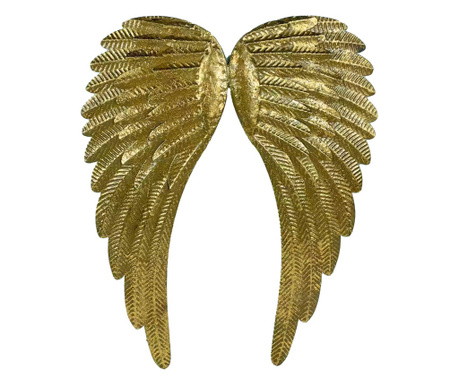 Fali dekoráció Angel Wings arany fém 43x1x55 cm