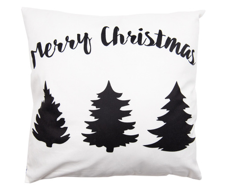 Set od 2 jastučnice Božićni tekstil crno-bijeli 45x45 cm