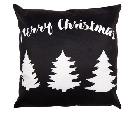 Set od 2 božićne jastučnice crno-bijeli tekstil 45x45 cm