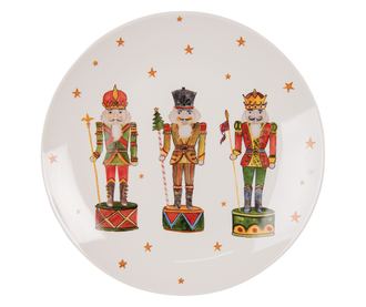 8 db karácsonyi többszínű porcelántányér készlet 20x2 cm