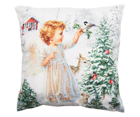 Komplet 2 prevlek za blazino Christmas Angel večbarvni tekstil 45x45 cm