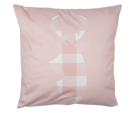 Komplet 2 prevlek za blazino Reindeer belo roza tekstil 45x45 cm