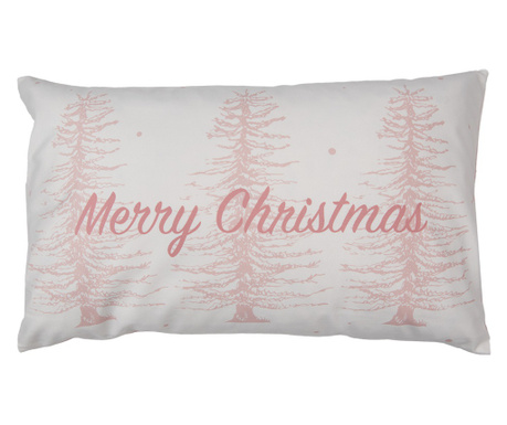 Set od 2 jastučnice božićni tekstil bijelo roza 30x50 cm