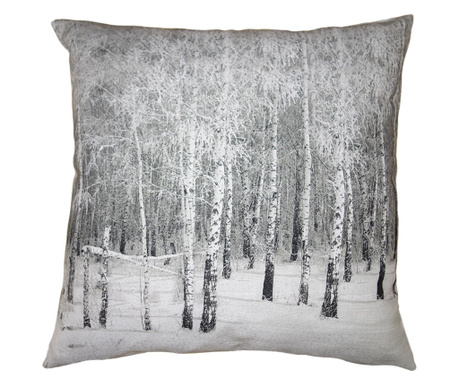 Set od 2 jastučnice Landscape Winter siva poliester 45x45 cm