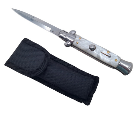 Ловен нож IdeallStore®, италиански спирт, неръждаема стомана, 22.5 см, сребро, капак