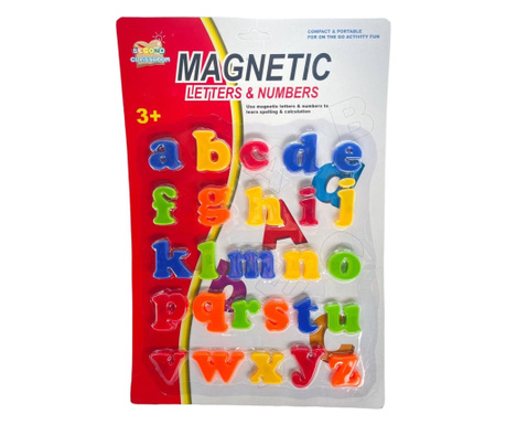 Set 26 litere mici magnetice, din plastic, 3 cm