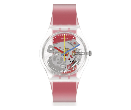 Ceas Dama, Swatch, Clearly Red Striped GE292