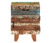 Ručno rezbareni noćni ormarić, 40 x 30 x 50 cm, masivno reciklirano drvo thumbnail 1